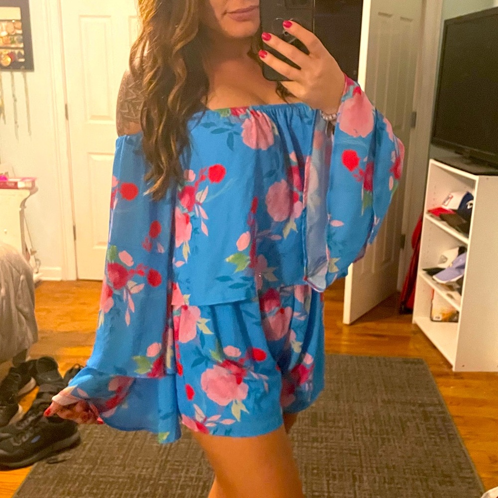 Pink Lily romper